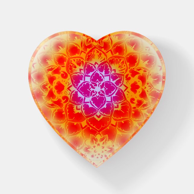 Magical Lotus Mandala Paperweight (Front)