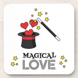 Magical Love - Black Beverage Coaster