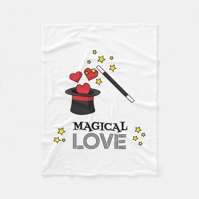 Magical Love - Black Fleece Blanket (Front)