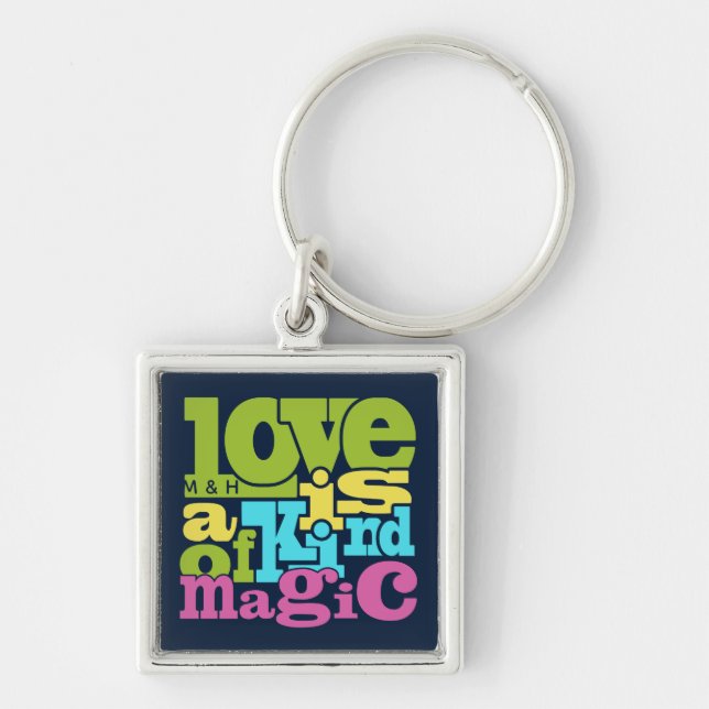 Magical Love custom monogram key chain (Front)