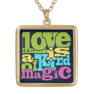 Magical Love custom monogram necklaces