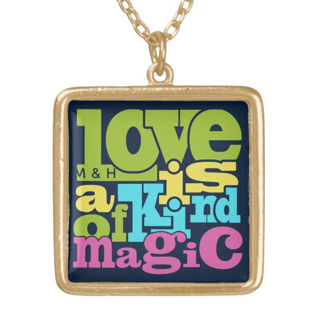 Magical Love custom monogram necklaces (Front)