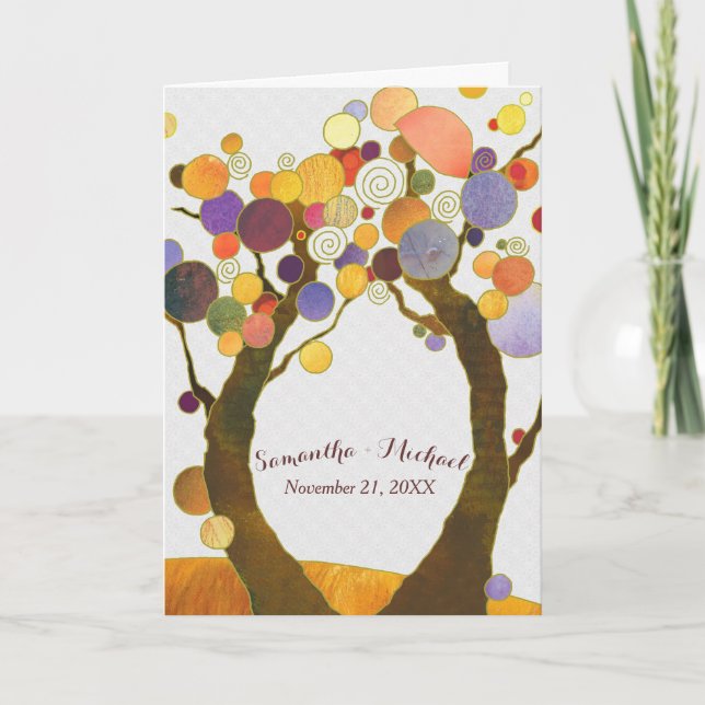 Magical Love Trees Rustic Wedding Invitation (Front)