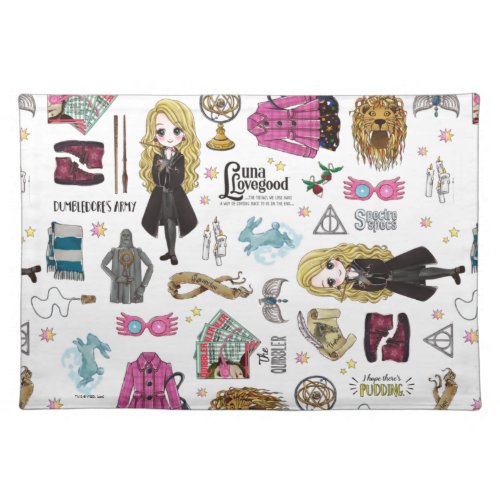 Magical Luna Lovegood Watercolor Cloth Placemat