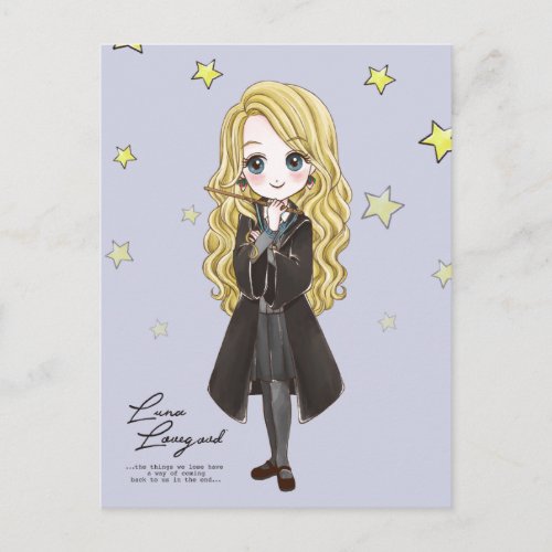 Magical Luna Lovegood Watercolor Invitation Postcard