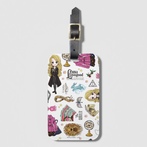 Magical Luna Lovegood Watercolor Luggage Tag