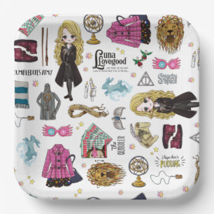 Magical Luna Lovegood Watercolor Paper Plates