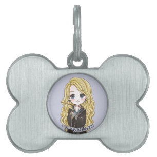 Magical Luna Lovegood Watercolor Pet ID Tag