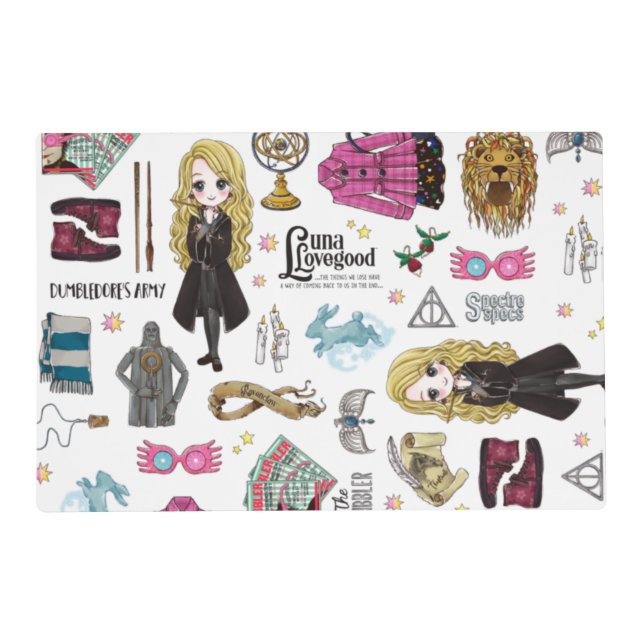 Magical Luna Lovegood Watercolor Placemat (Front)