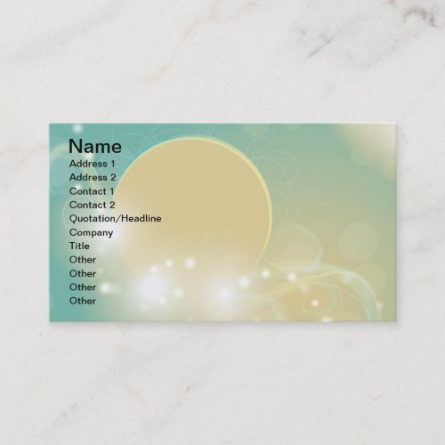 Magical lunar art illustration business card