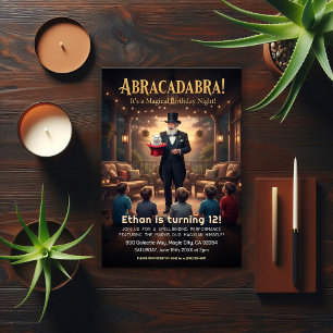 Magical Magician Birthday Party  Invitation