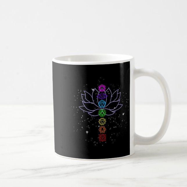 Magical Mandala Lotus Lines Cool Mandala Design Lo Coffee Mug (Right)