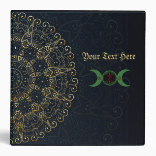 Magical Mandala Midnight Witches Book Of Shadows 3 Ring Binder