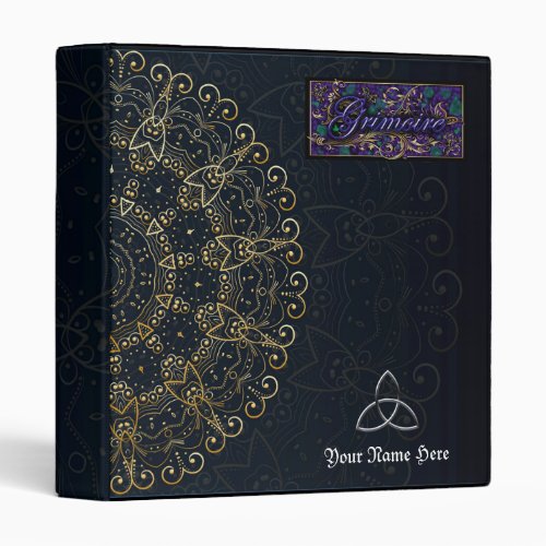 Magical Mandala Midnight Witches Book Of Shadows Binder