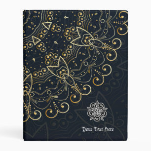 Magical Mandala Midnight Witches Book Of Shadows Mini Binder