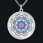 *~* Magical Mandala Throat Chakra Silver Plated Necklace<br><div class="desc">As a professional distance spiritual energy healer since 2001, I have learned, developed and utilized the power of energy healing intention. All my JEWELRY WITH INTENTION (R) carries the healing energy of positive manifestation. This sterling silver healing energy mandala necklace is ready to receive your own personal intention. When this...</div>