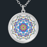 *~* Magical Mandala Throat Chakra Silver Plated Necklace<br><div class="desc">As a professional distance spiritual energy healer since 2001, I have learned, developed and utilized the power of energy healing intention. All my JEWELRY WITH INTENTION (R) carries the healing energy of positive manifestation. This sterling silver healing energy mandala necklace is ready to receive your own personal intention. When this...</div>