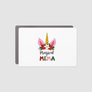 Magical Mema Unicorn Shirt Christmas Pajama Shirt  Car Magnet