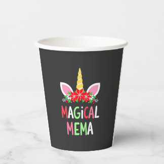 Magical Mema Unicorn Shirt Christmas Pajama Shirt Paper Cups
