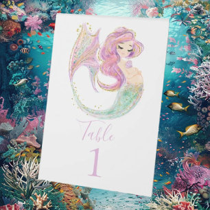 Magical Mermaid Baby Shower Table Tent