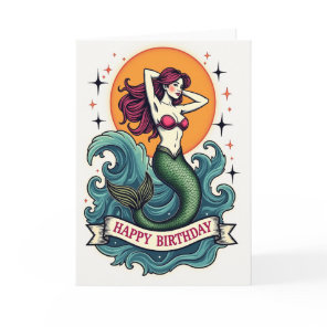 Magical Mermaid Birthday Card