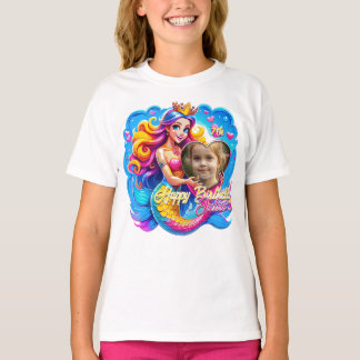 Magical Mermaid Birthday Delight, Customized Gift T-Shirt