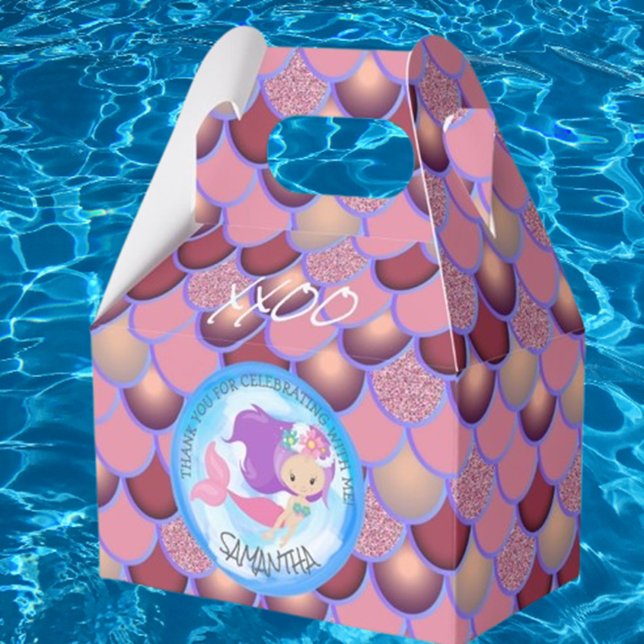  Magical Mermaid Birthday Favor Boxes (Make your child's birthday magical with adorable mermaid-themed candy and chocolate boxes )