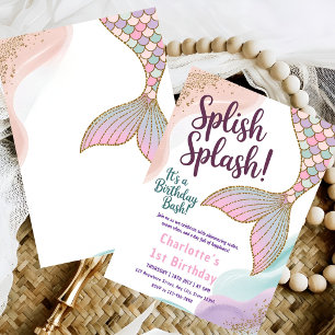 Magical Mermaid Birthday Invitation