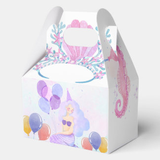 Magical  Mermaid Birthday Invitation Card Favor Boxes