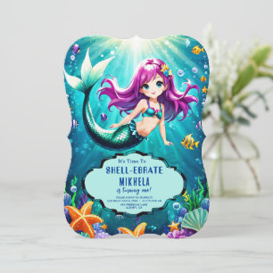 Magical Mermaid Birthday Invite - Under Sea Party