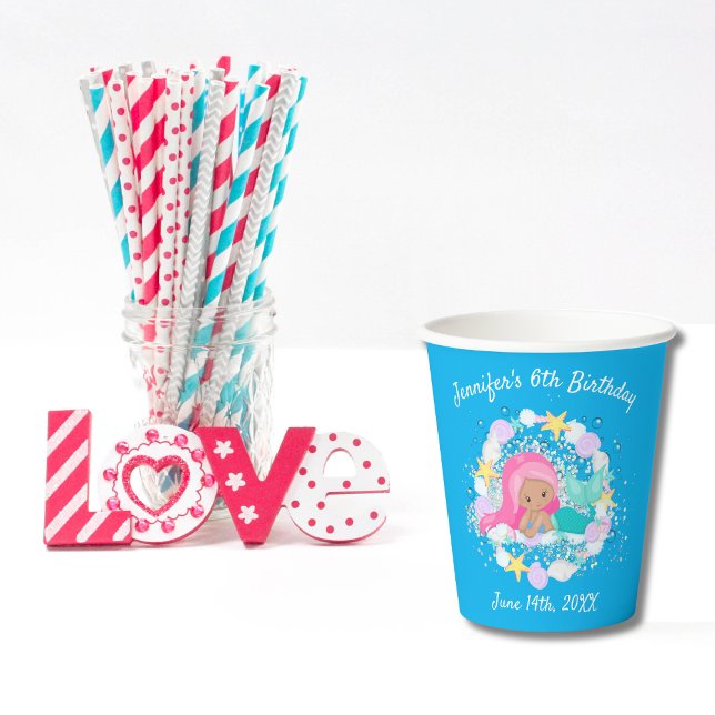 Magical Mermaid Birthday Paper Cups (Creator Uploaded)