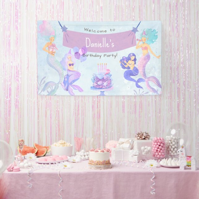 Magical Mermaid Birthday Party  Banner (Party)