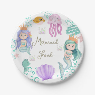 Magical Mermaid Birthday Party Mermaid Food Paper Plates