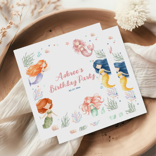Magical Mermaid Birthday Party Napkins