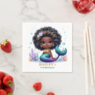 Magical Mermaid Birthday Party Napkins