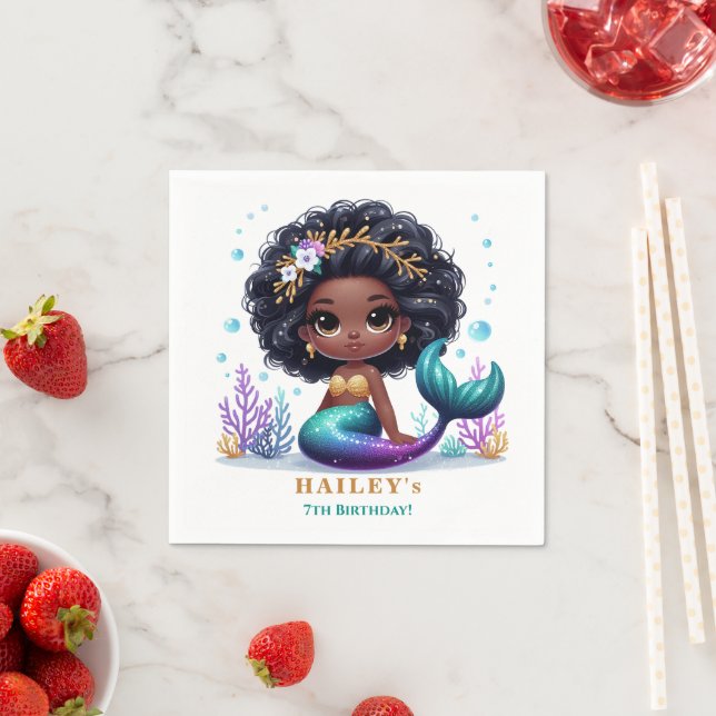 Magical Mermaid Birthday Party Napkins (Insitu)