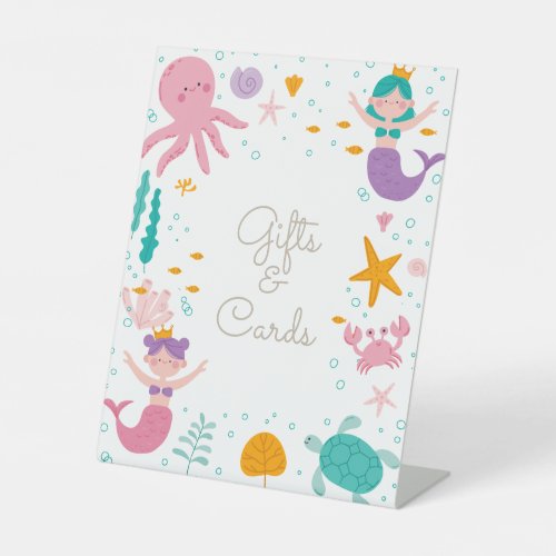Magical Mermaid Birthday Party Tabletop Sign
