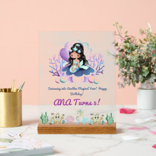 Magical Mermaid Birthday Sign – Personalized Acryl