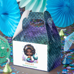 Magical Mermaid Birthday Thank You Favor Boxes