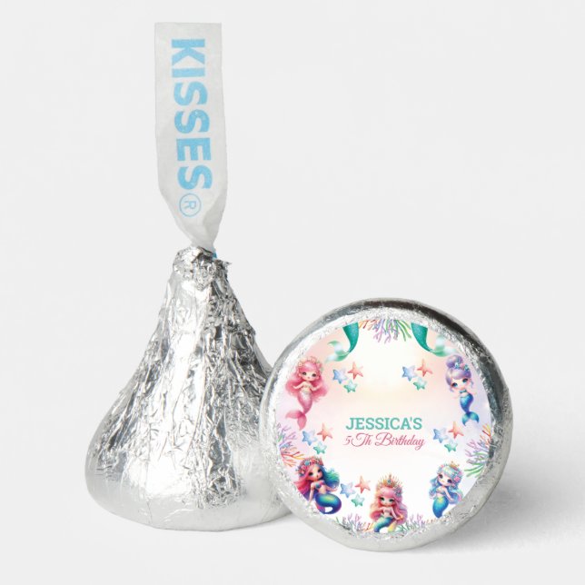 Magical Mermaid Birthday Under The Sea Photo Hershey®'s Kisses® (Front)