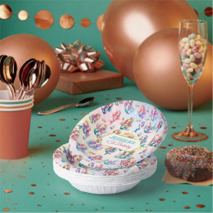 Magical Mermaid Birthday Under The Sea Photo Paper Bowls