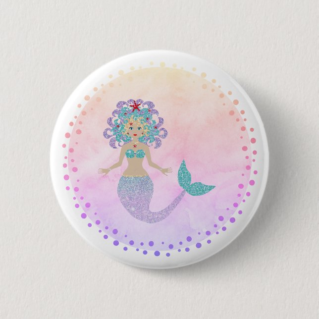 Magical Mermaid Button (Front)