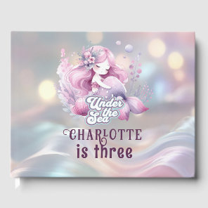 Magical Mermaid Children's Birthday Party Guest Book