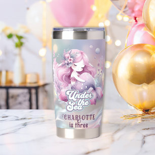 Magical Mermaid Children's Birthday Party Insulated Tumbler