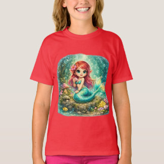 Magical Mermaid | Cute Underwater Fantasy Design T-Shirt