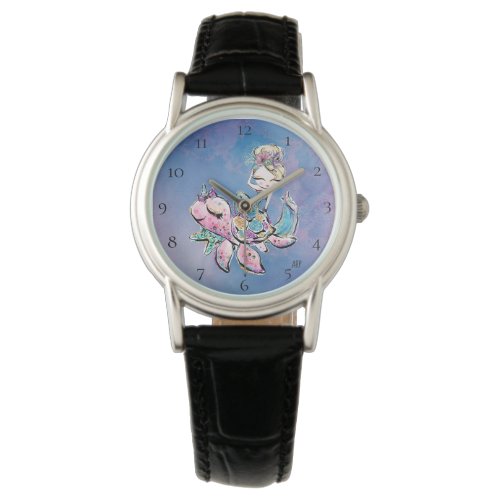  Magical Mermaid Glitter Sea Turtle Watch