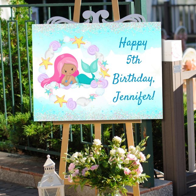 Magical Mermaid Happy Birthday Sign (Creator Uploaded)