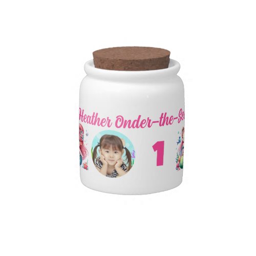 Magical Mermaid Onder-the-Sea 1st Birthday Candy Jar