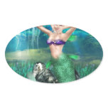Magical Mermaid Oval Sticker