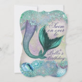 Magical Mermaid Party Invitations (Front)